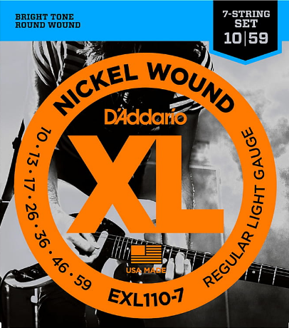 D'Addario EXL110-7 - Struny do gitary elektrycznej