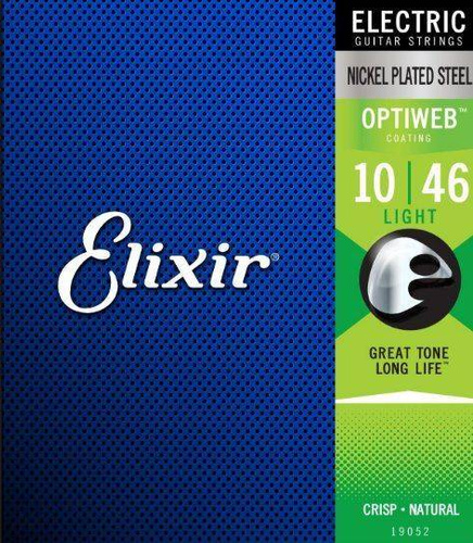 Elixir 19052 Optiweb Light 10-46 - Struny do gitary elektrycznej