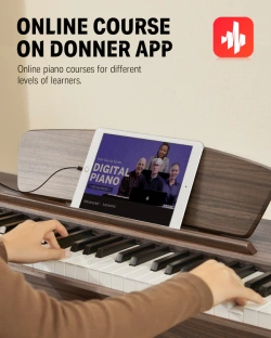 DONNER DDP-80 WALNUT WOOD Pianino cyfrowe + ława EC6634