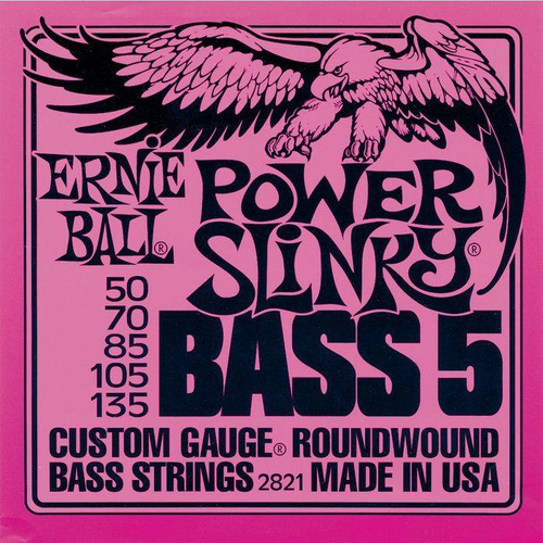 Ernie Ball Power Slinky 5 2821 50-135 - Struny do gitary basowej
