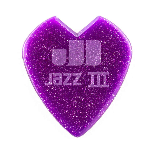 Dunlop Kirk Hammett Signature Jazz III Pick purple sparkle - kostka gitarowa grubość 1.38 mm