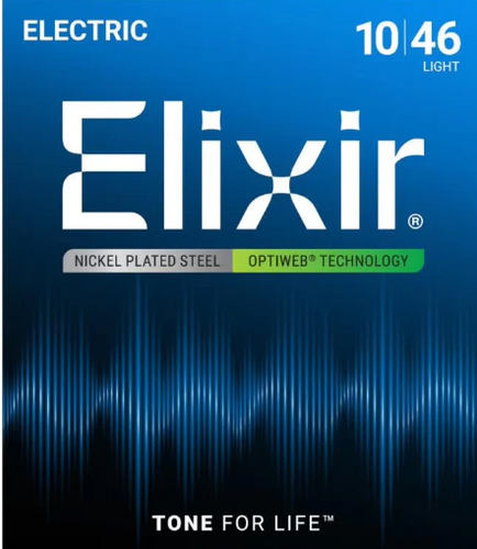 Elixir 19052 Optiweb Light 10-46 - Struny do gitary elektrycznej