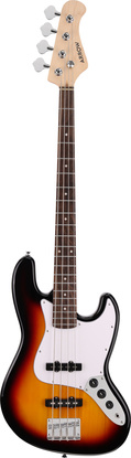 Arrow Louisiana 4 Bass Tobacco Burst Rosewood/White  - Gitara basowa