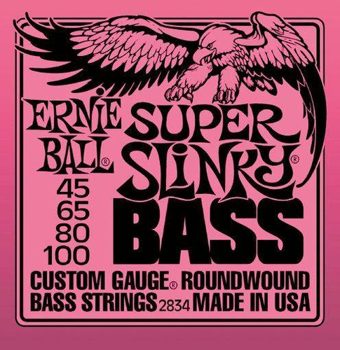 Ernie Ball Super Slinky 2834 45-100 - Struny do gitary basowej