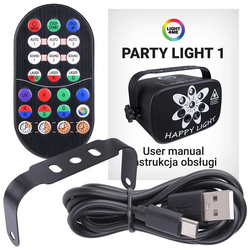 LIGHT4ME PARTY LIGHT 1 - efekt LED oświetlenie disco laser UV