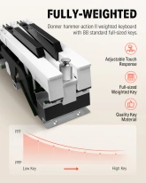 DONNER DDP-80 WALNUT WOOD Pianino cyfrowe + ława EC6634