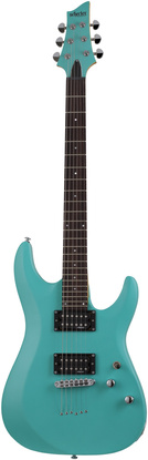 Schecter C-6 Deluxe Satin Aqua - Gitara elektryczna
