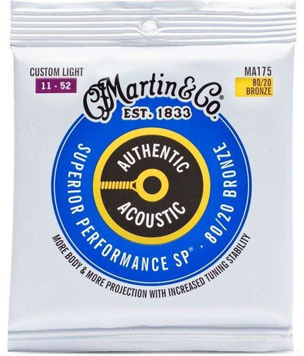Martin MA175 Authentic CustomLight 80/20 - Struny do gitary akustycznej