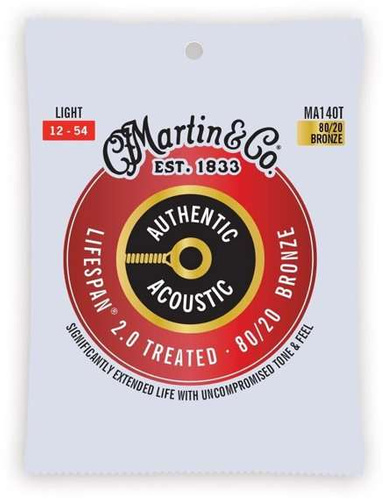 Martin Guitar Martin MA140T Authentic Treated Light 80/20 - Struny do gitary akustycznej