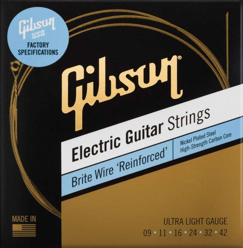 Gibson Brite Wire Reinforced 9-42 Ultra-Light - Struny do gitary elektrycznej