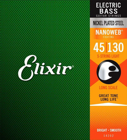 Elixir 14202 NanoWeb 5-str 45-130 - Struny do gitary basowej