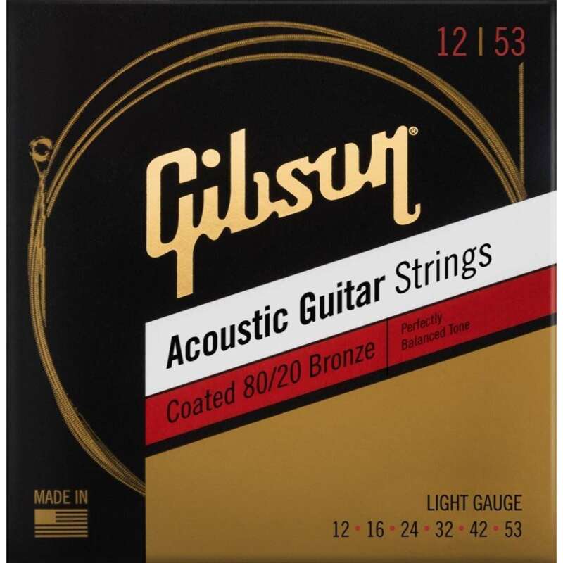 Gibson SAG-CBRW12 Coated 80/20 Bronze - Struny do gitary akustycznej